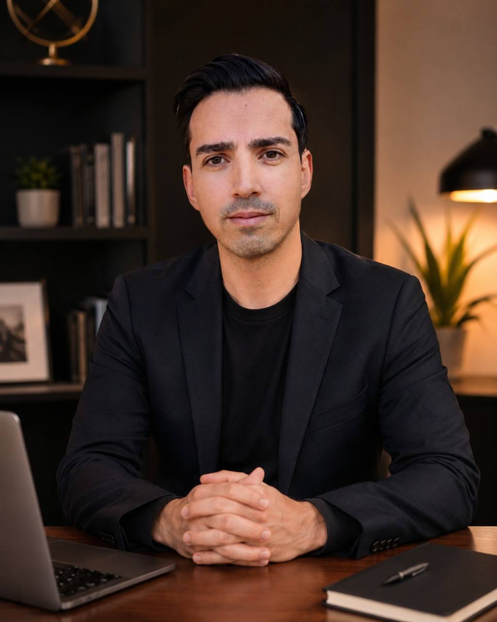 Dr Hanan Bushkin seated at his desk in a professional setting